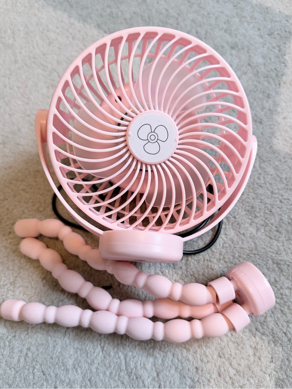 Portable Pink Clip-On Mini Fan